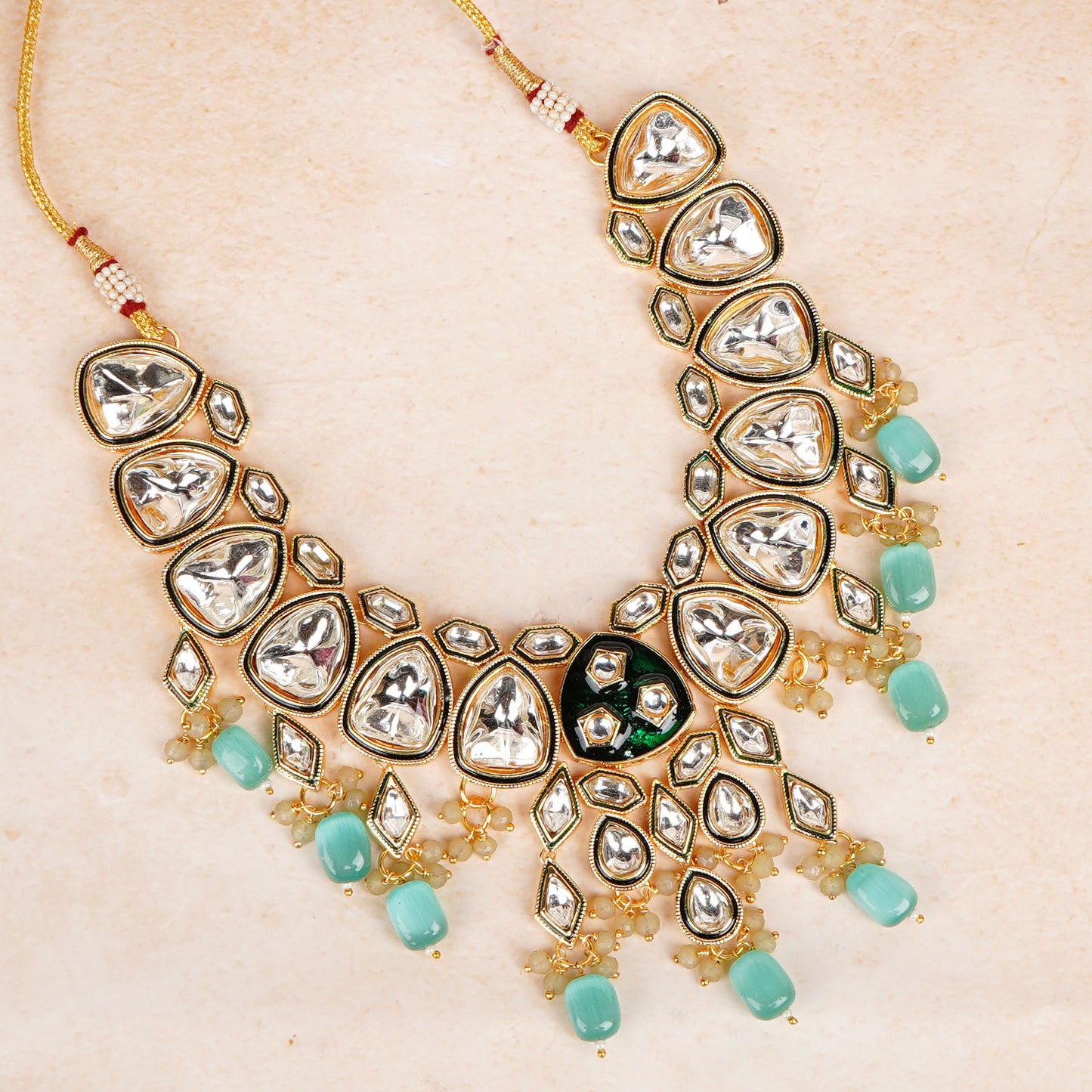 Kundan turquoise bliss necklace