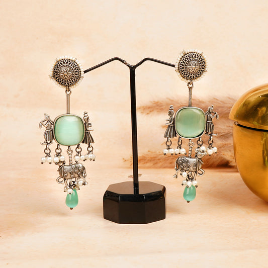 Turquoise Shehnai Earings