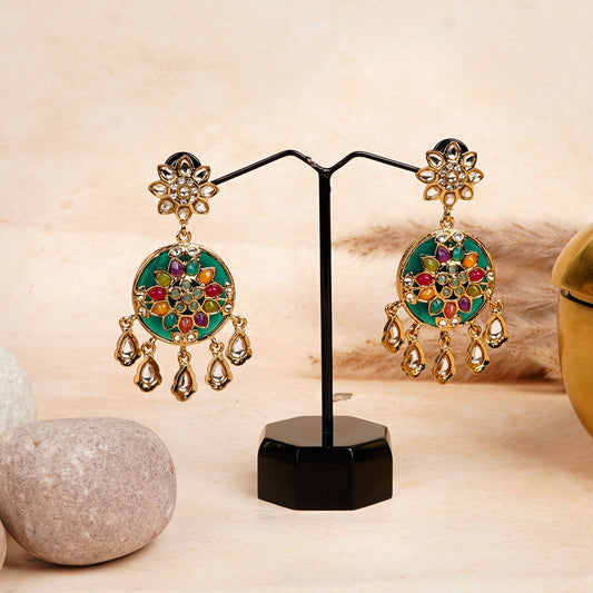 Mughal emerald earings