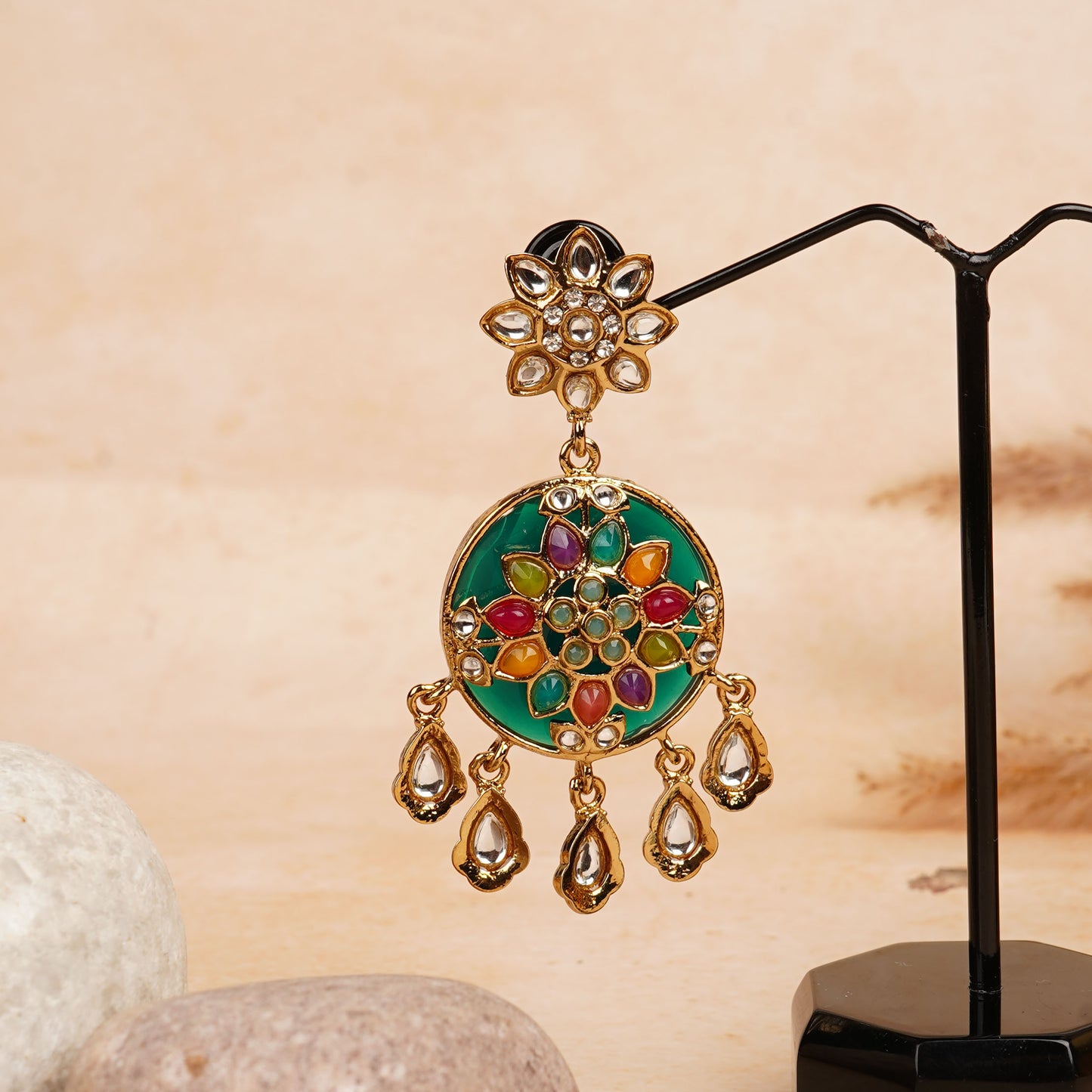 Mughal emerald earings